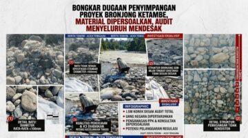 Bangunan Bronjong Sembilan Tingkat Disorot, Dugaan Penyimpangan Teknis Picu Desakan Audit Terbuka
